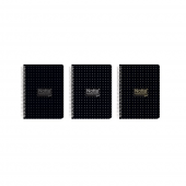 Caiet Notte A4 100 file matematica spira coperta PP Negru Caiet A4 100 file matematica spira coperta PP Negru