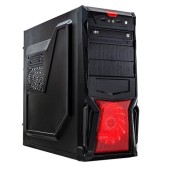 Calculator Sistem PC Gaming Interlink, Intel Core i7-4770 3.40GHz, 8GB DDR3, 120GB SSD + 1TB SATA, Placa video AMD Radeon RX550 4GB GDDR5, DVD-RW (Negru)