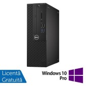 Calculator Sistem PC Refurbished DELL OptiPlex 3050 SFF, Intel Core i3-6100 3.70GHz, 8GB DDR4, 256GB SSD + Windows 10 Pro