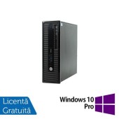 Calculator Sistem PC Refurbished HP 400 G1 SFF, Intel Core i5-4570 3.20GHz, 8GB DDR3, 500GB SATA, DVD-RW + Windows 10 Pro