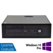 Calculator Sistem PC Refurbished HP ProDesk 600 G1 SFF, Intel Core i5-4570 3.20GHz, 4GB DDR3, 500GB HDD, DVD-ROM + Windows 10 Pro