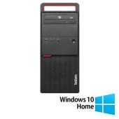 Calculator Sistem PC Refurbished LENOVO M800 Tower, Intel Core i3-6100 3.70GHz, 8GB DDR4, 512GB SSD, DVD-ROM + Windows 10 Home