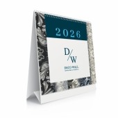 Calendar birou personalizat integral 175x175mm (dimensiune file)