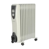 Calorifer electric cu ulei LUXPOL LGO-11, 11 elementi, 3 trepte de putere, 700 - 2000 W, Termostat (Alb)