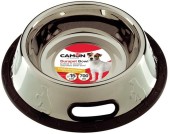 CAMON Castron inox pentru câini, stabil, cu bandă antiderapantă