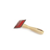 CAMON Perie cu maner de lemn, perie câini CAMON Perie cu maner de lemn, M, perie câini, 4.5x9cm