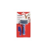 CAMON Set perie cromata cu pieptene de curatare, perie câini CAMON Set perie cromata cu pieptene de curatare, S, perie câini și pisici, 4.5x6cm