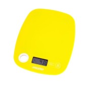 Cantar de bucatarie Mesko, 5 Kg, 1 g, tara, functie cantarire lichide, display LCD, Galben