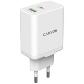 Canyon Incarcator retea Canyon CNE-CHA20W03, USB Type-A, USB Type-C, Alb