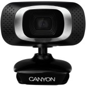 Canyon Web camera Canyon CNE-CWC3N, 720HD, 1 Megapixel, rotire 360°, cablu 2m, USB2.0, Negru