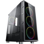 Carcasa AQIRYS Antares, Middle Tower, Tempered Glass, RGB (Negru)