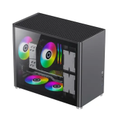 Carcasa Gamemax Spark, fara sursa, M-ATX, ARGB, Black