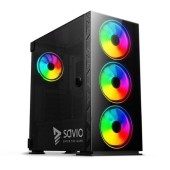 Carcasa Gaming SAVIO Prime X1, Tempered Glass ARGB, Mid-Tower, fara sursa, ATX