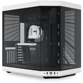 Carcasa HYTE Y70, Dual Chamber, Middle Tower, Fara sursa, Sticla Securizata, ATX + Cablu riser PCIe inclus (Negru/Alb)