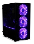 Carcasa I-BOX PASSION V4 GAMING, MiniTower, Iluminare RGB (Negru)