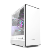 Carcasa PCCOOLER, Tower, ATX, fara sursa, sticla securizata, 1 ventilator inclus, USB 3.2 gen 1 x 1, USB 2.0 x 2, mic, audio (Alb)