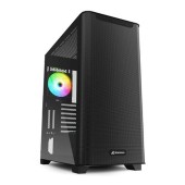 Carcasa Sharkoon M30 RGB, Middle Tower, Fara sursa, ATX, E-ATX (Negru)