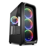 Carcasa Sharkoon TK5M RGB, Middle Tower, Tempered glass (Negru)