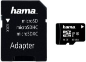 Card de memorie Hama microSDHC, 16GB, Clasa 10, pana la 80 MB/s, UHS-I + Adaptor SD