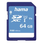 Card de memorie Hama SDXC, 64GB, clasa 10, UHS-I, 80 MB/s