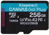 Card de memorie KINGSTON Canvas Go Plus, 256GB, microSDXC, 170R A2 U3 V30