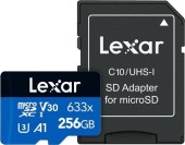 Card de memorie Lexar 633x microSDXC, 256GB, UHS-I + adaptor SD