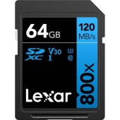 Card de memorie Lexar High-Performance 800x, 64GB, SDXC, UHS-I U3, V30