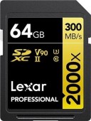 Card de memorie Lexar Professional 2000x, 64GB, SDXC, UHS-II U3, V90