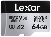 Card de memorie Lexar Professional SILVER Plus LMSSIPL064G-BNANG, 64GB, microSDXC, UHS-I U3, V30