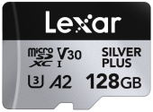 Card de memorie Lexar Professional SILVER Plus LMSSIPL128G-BNANG, 128GB, microSDXC, UHS-I U3, V30