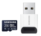 Card de memorie Samsung PRO Ultimate MB-MY256SB/WW 256GB, Class 10, UHS-I U3, V30, A2 + Adaptor USB