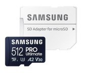 Card de memorie Samsung PRO Ultimate MB-MY512SA/WW, 512GB, Class 10, UHS-I U3, V30, A2 + Adaptor SD