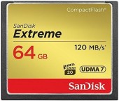 Card de memorie SanDisk Compact Flash Extreme, 64GB, 120MB/s