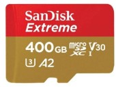 Card de memorie SanDisk Extreme MicroSDXC, 400GB, UHS-I U3, Clasa 10, V30 + Adaptor SD