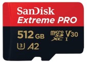 Card de memorie SanDisk Extreme PRO microSDXC SDSQXCD-512G-GN6MA, 512GB, A2, UHS-I U3, V30 + Adaptor SD