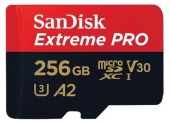 Card de memorie SanDisk Extreme Pro SDSQXCD-256G-GN6MA, microSDXC, 256GB, UHS-I U3, Clasa 10, V30 + Adaptor SD