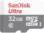 Card de memorie SanDisk Ultra microSDHC SDSQUNR-032G-GN3MN, 32GB, UHS-I, Clasa 10