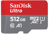 Card de memorie SanDisk Ultra SDSQUAC-512G-GN6MA, MicroSDXC, 512 GB, UHS-I U1, Clasa 10 + Adaptor SD