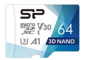 Card de memorie Silicon Power Superior Pro microSDXC, 64GB, Clasa 10, UHS-I, U3, V30, Adaptor microSD