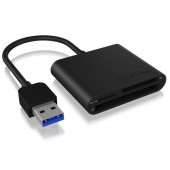 Card reader IcyBox IB-CR301-U3, USB 3.0, 5 GB/s, SD/microSD/CF (Negru)