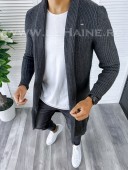 Cardigan barbati gri slim fit ZR T3641 P19-4.1