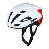 Casca Ciclism P2R RODEO, 55-58 cm, S-M, pentru biciclete si vehicule electrice, Alb/Rosu