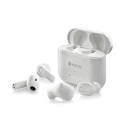 casti bluetooth in-ear ngs artica duo, set 2 perechi, redare pana la 30 ore, alb