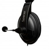 Casti cu micr. Spacer, multimedia, negru