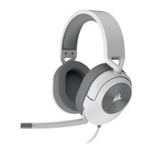 Casti gaming cu microfon Corsair HS55 Surround, Dolby Audio 7.1, conector USB & 3.5mm, Alb