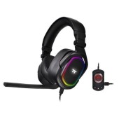 Casti gaming Thermaltake Premium Argent H5, iluminare RGB, Jack 3.5mm TRRS (Negru)