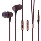 Casti In-Ear Akai BTE-W200F, Jack 3.5 mm, Microfon, Bambus