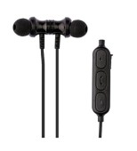 Casti Stereo Grixx GROHIEBTBK01, Bluetooth, Microfon, telecomanda (Negru)