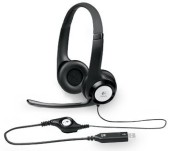 Casti Stereo Logitech H390, USB, Microfon (Negru)