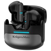 Casti True Wireless Kruger&Matz M8, Bluetooth, Microfon (Negru)